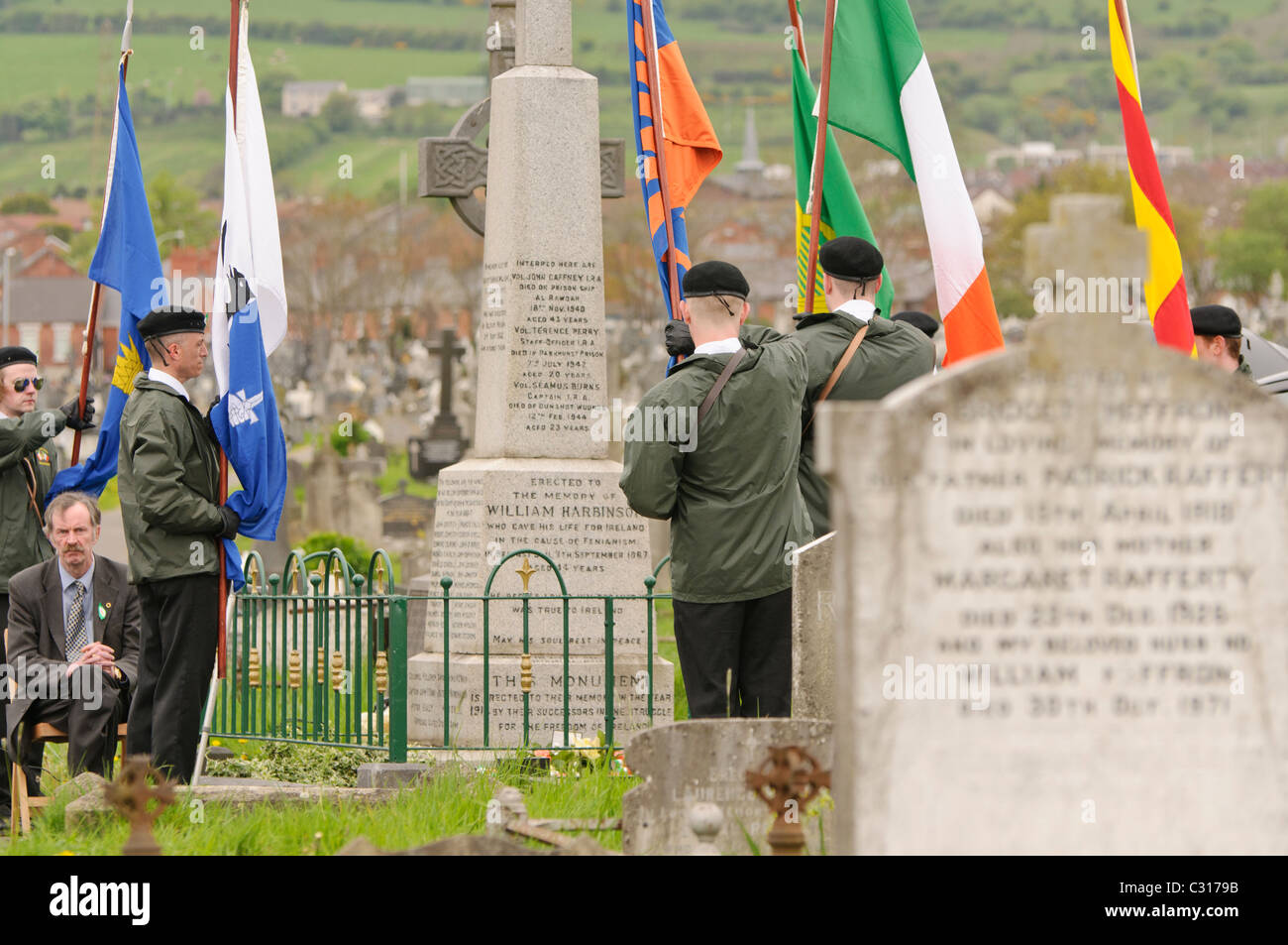 Belfast, Irlande du Nord. 24 avr 2011 - Républicain Sinn Fein commémorer morts Républicaine Irlandaise Banque D'Images