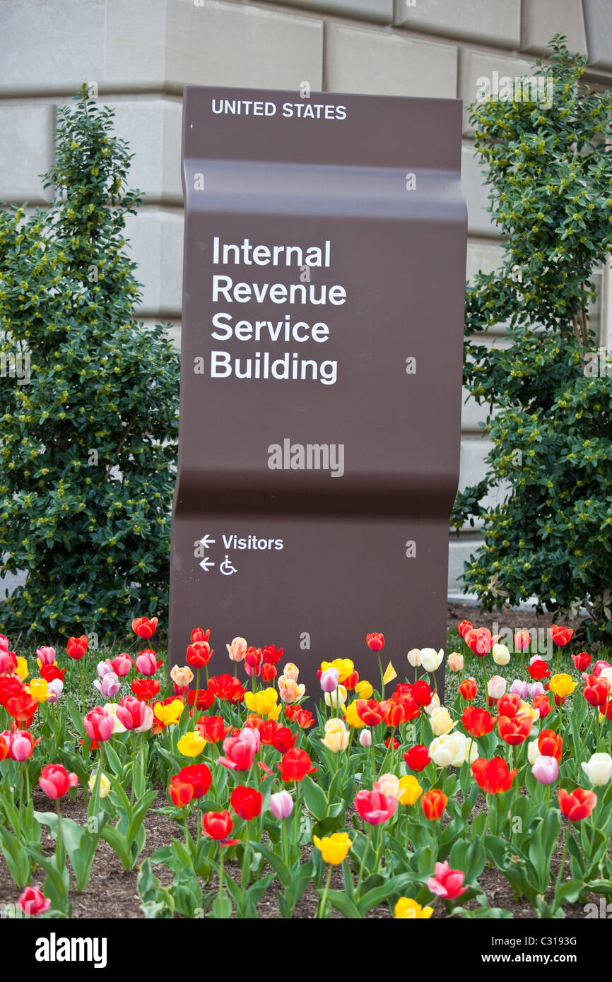 L'IRS, l'Internal Revenue Service building à Washington DC Banque D'Images