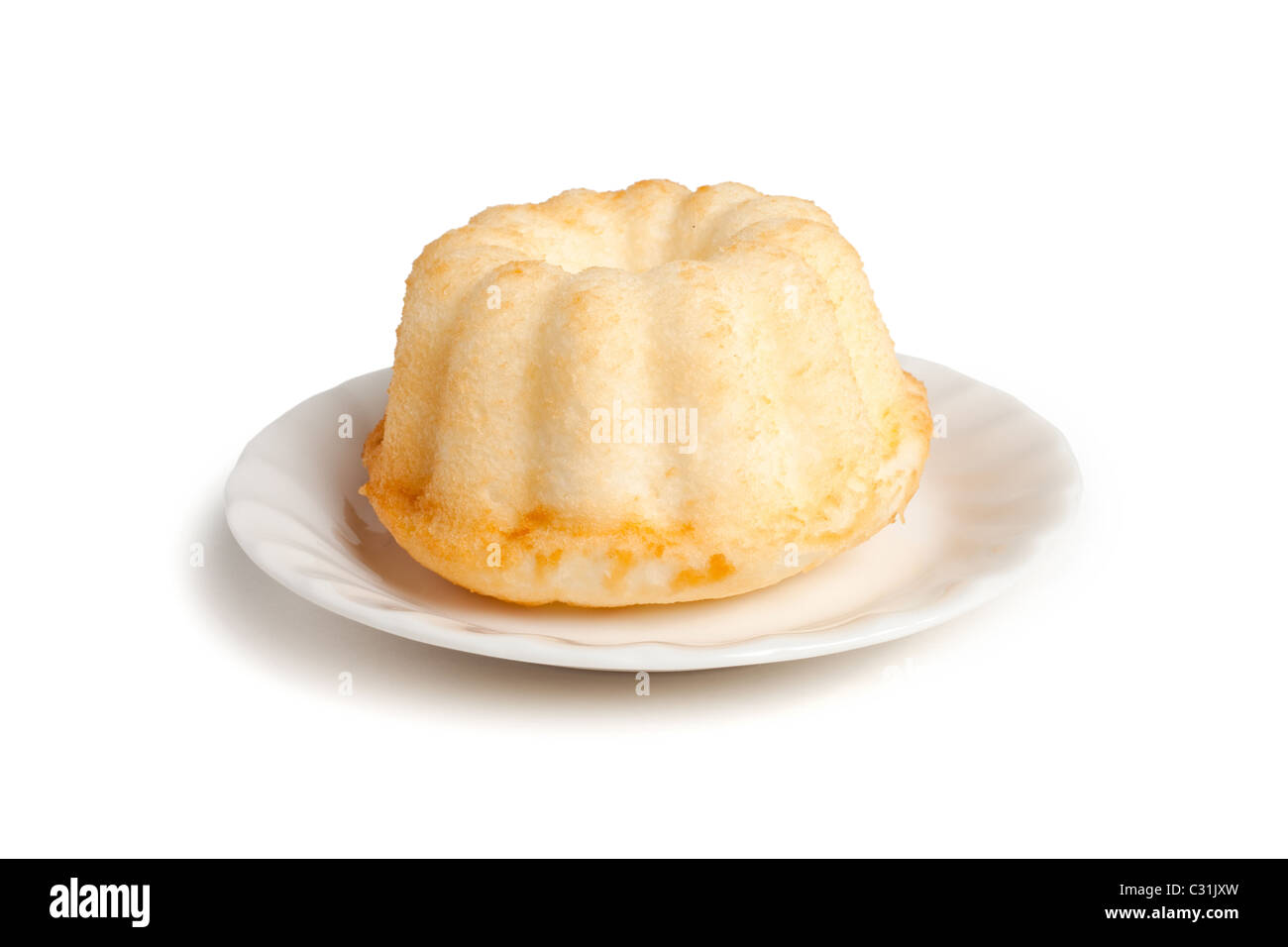 Angel food cake close up shot Banque D'Images