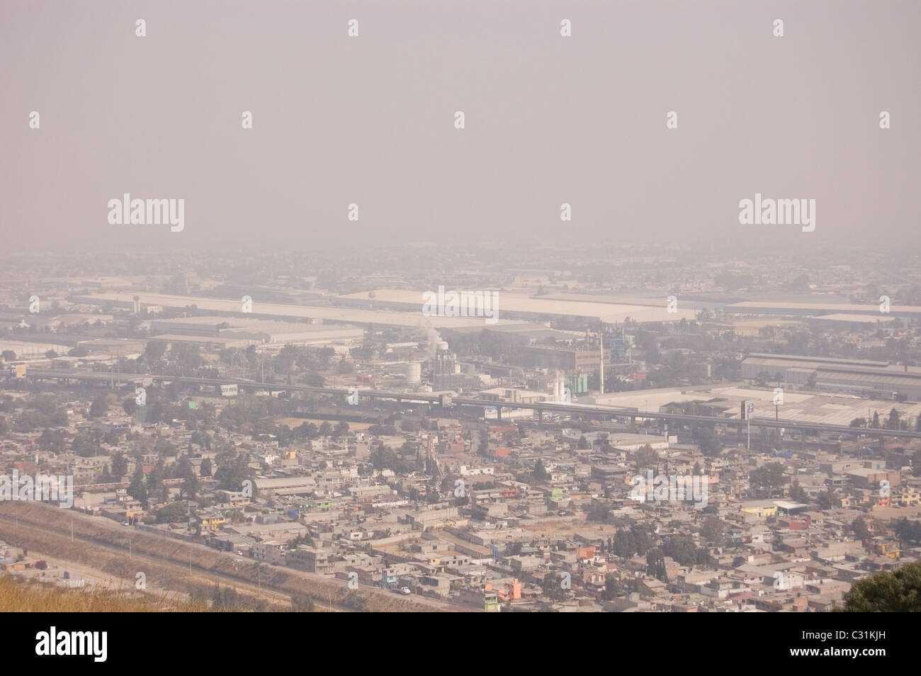 Le smog dans la région métropolitaine de Mexico city Banque D'Images