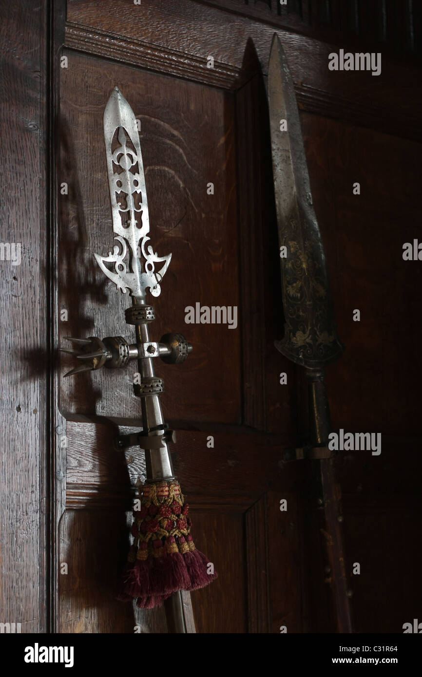 Close up d'armes médiévales Banque D'Images