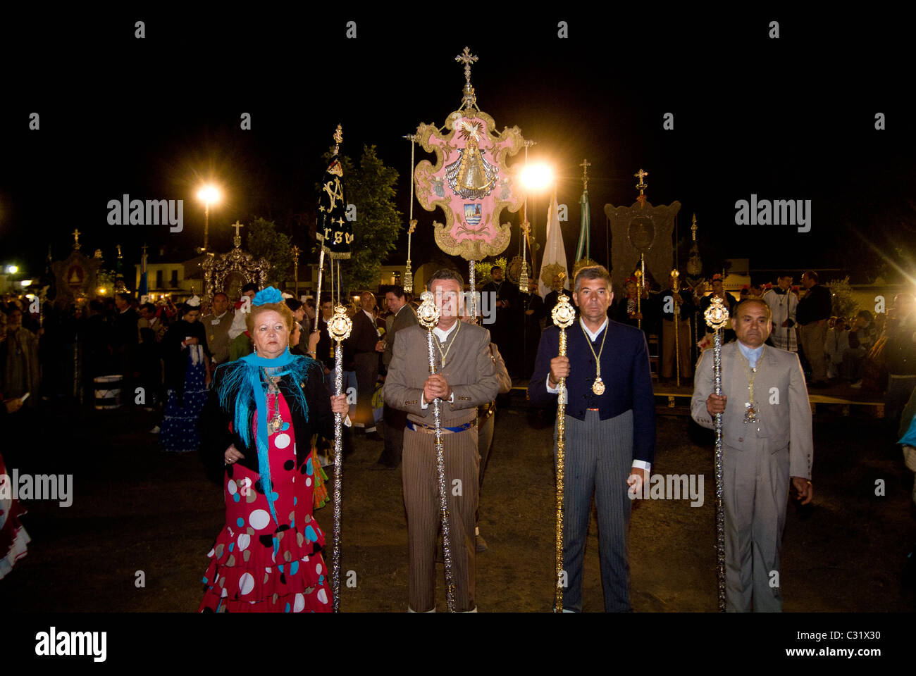 Romeria del Rocio pilgrimage en Andalousie, Espagne Banque D'Images