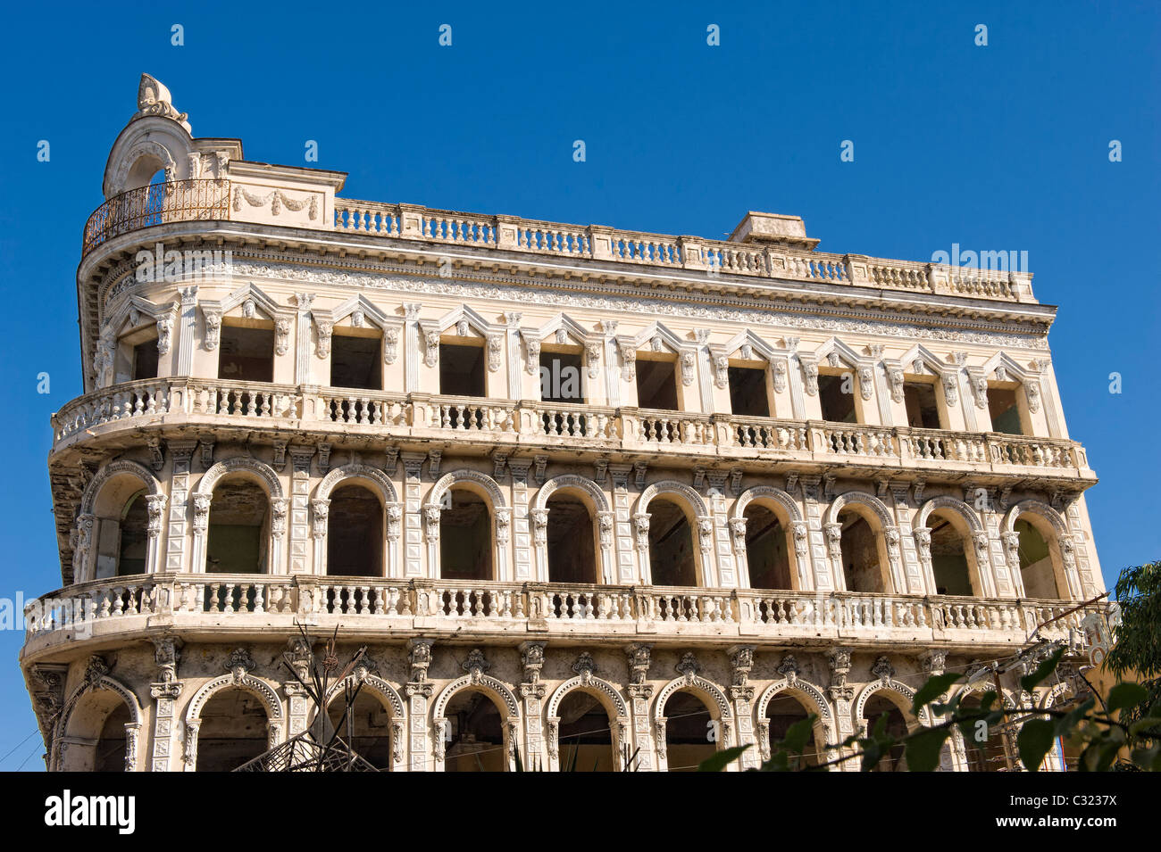 Ancien bâtiment colonial, Santiago de Cuba, Cuba Banque D'Images