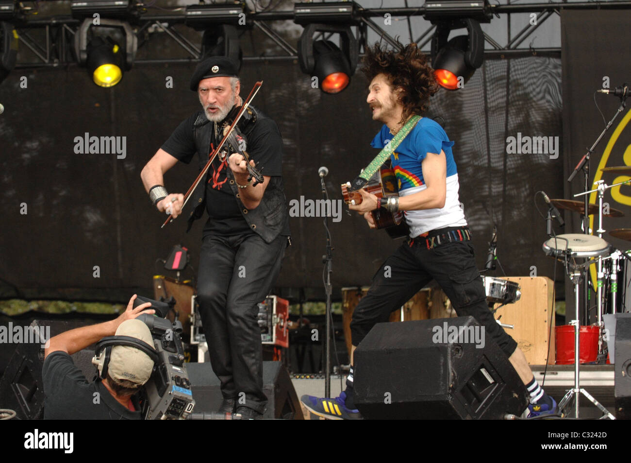 Sergey Ryabtsev et Eugene Hütz de Gogol Bordello Austin City Limits Music Festival à Zilker Park - Jour 1 Austin, Texas - Banque D'Images