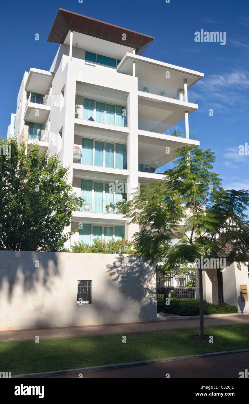 Bloc d'appartements modernes à Perth, Australie Banque D'Images