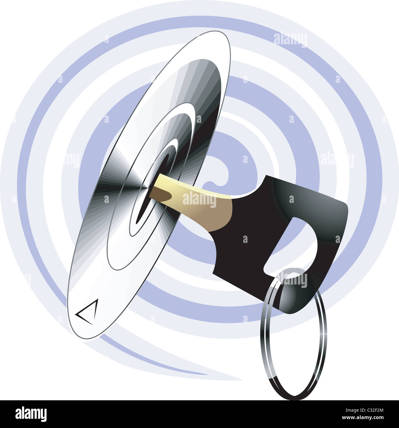 Touche de démarrage à l'aide dans les véhicules Banque D'Images