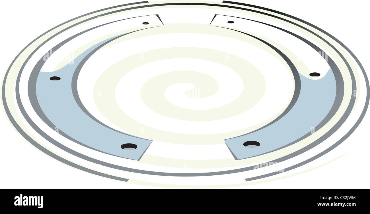 Dans un tambour de frein Banque D'Images