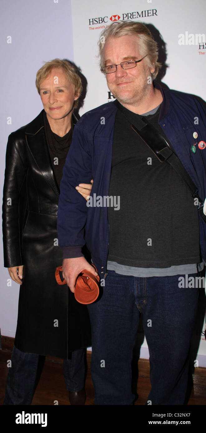 Glenn Close et Philip Seymour Hoffman 'Le monde selon Garp" au SoHo House - New York City, des arrivées Banque D'Images
