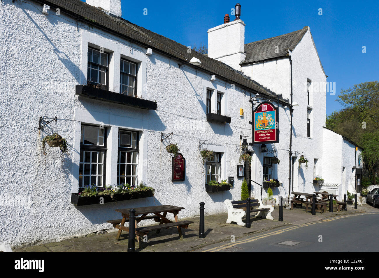 L'Hôtel Royal pub et hôtel à Heysham Village, près de Morecambe, Lancashire, UK Banque D'Images