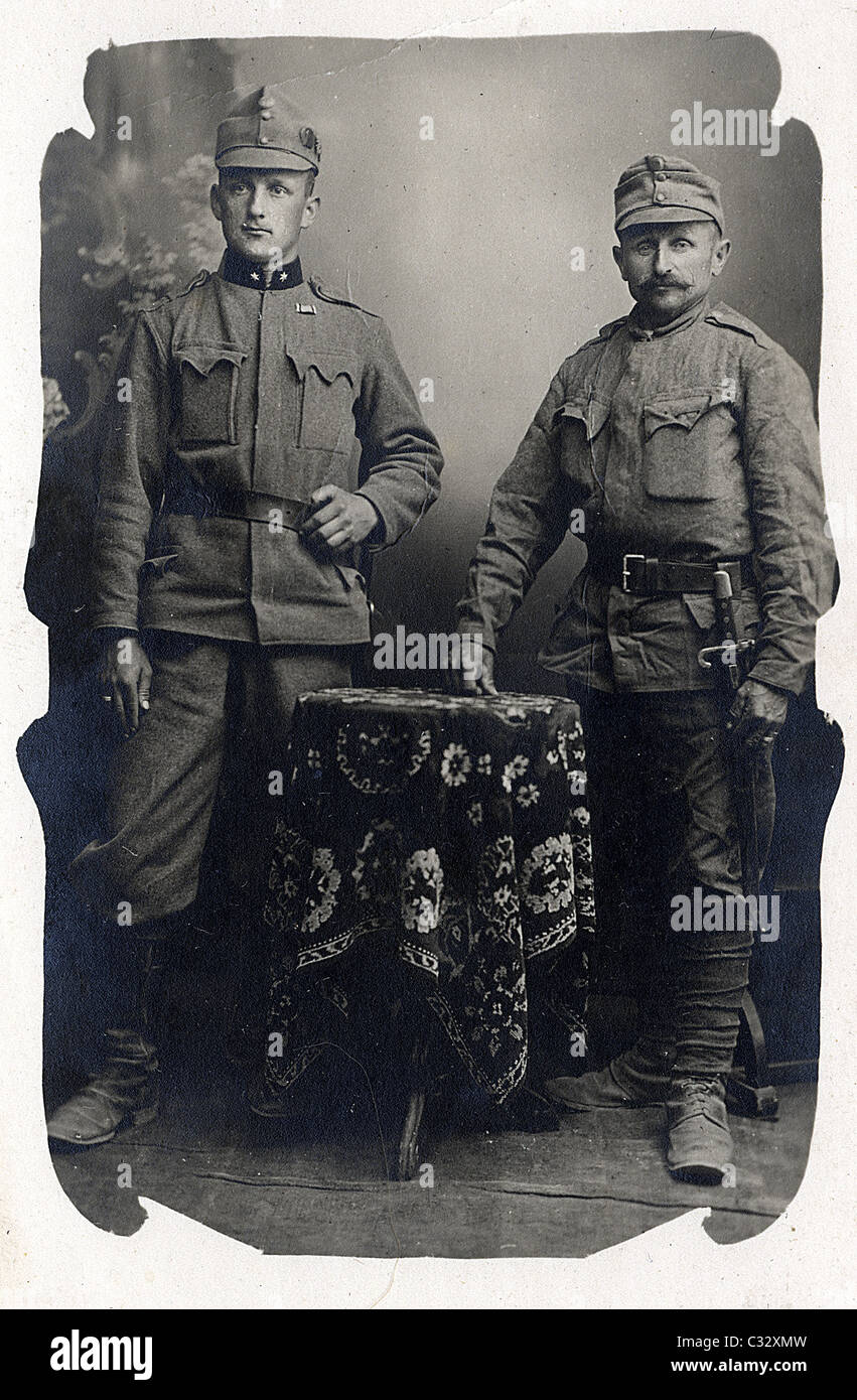 Les soldats autrichiens de la PREMIÈRE GUERRE MONDIALE. Banque D'Images