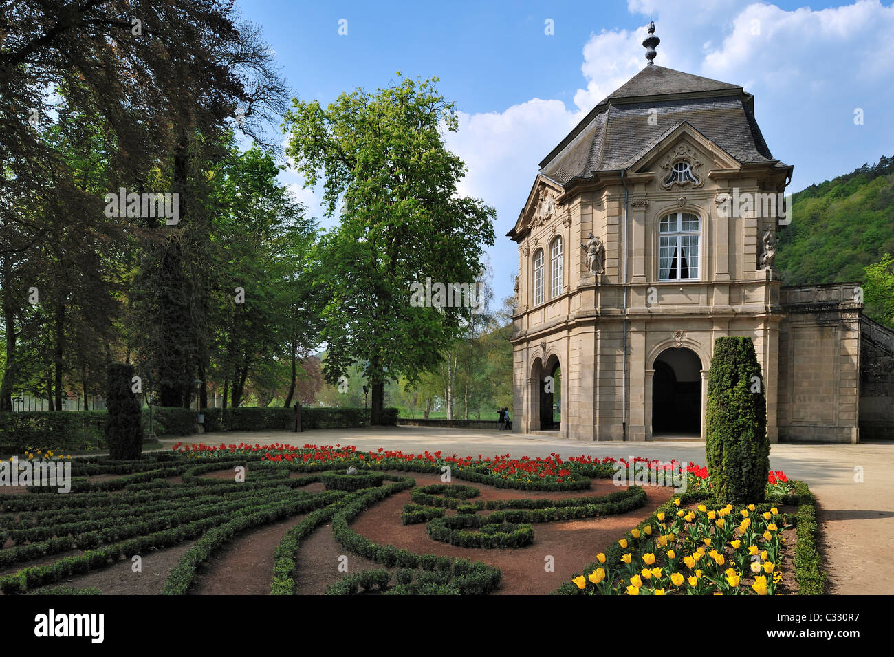 Le pavillon rococo et parc municipal à Echternach, Grand-duché de Luxembourg Banque D'Images