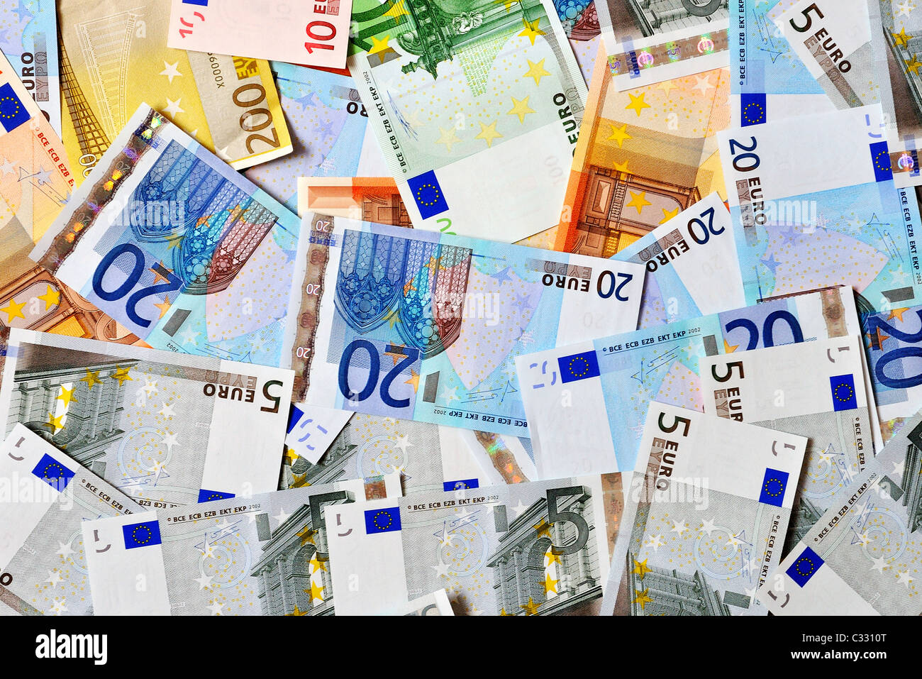 Pile De Billets De Monnaie Euro Background Photo Stock Alamy