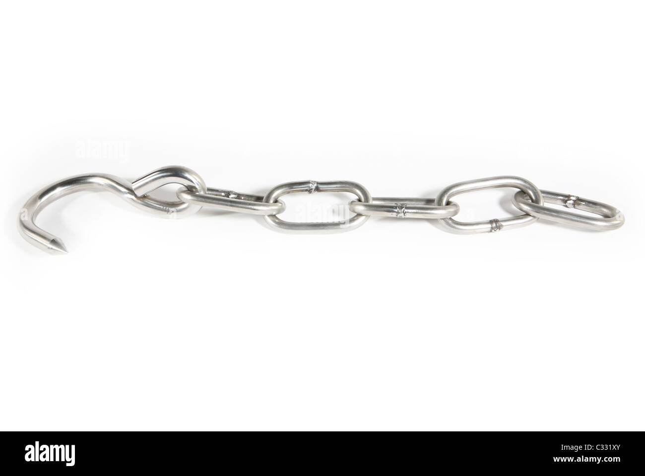 La chaîne lourde et crochet en métal Banque D'Images