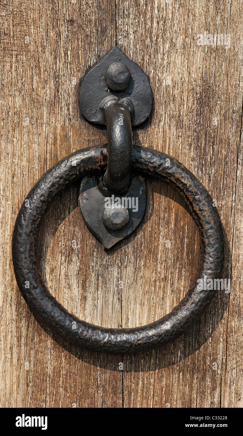 Circle doorhandle Banque D'Images