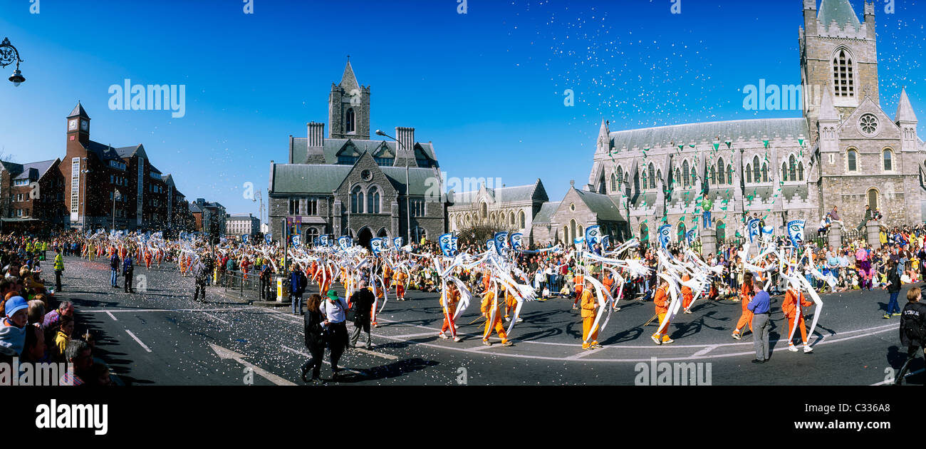 La ville de Dublin, Dublin, Irlande, St Patrick's Day Parade Banque D'Images