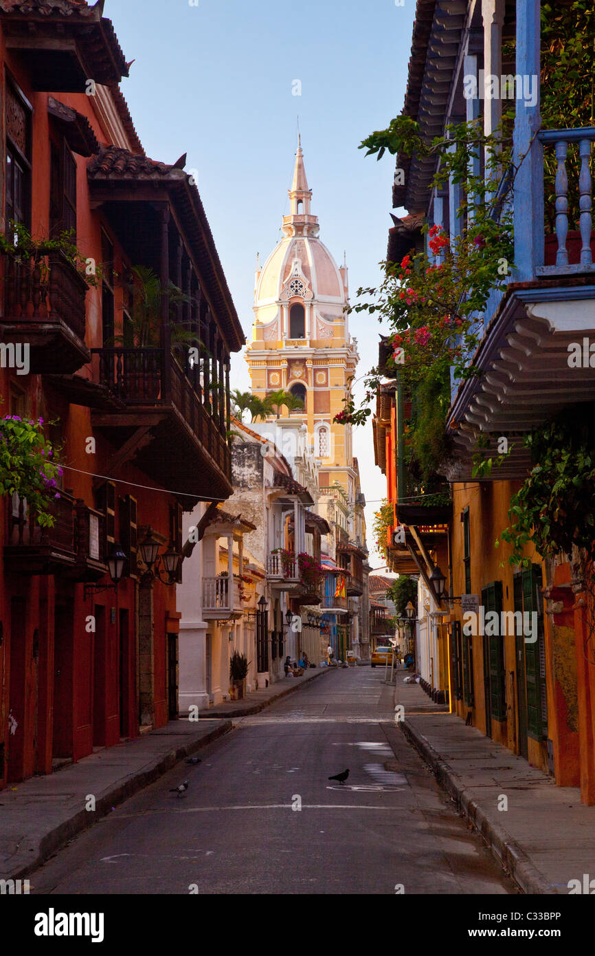 La Cathédrale de Carthagène, Colombie Banque D'Images