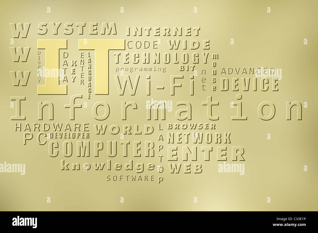 Nuage de mots liés à elle sur un fond abstrait Banque D'Images