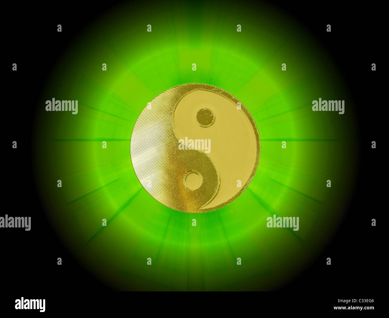 Yin Yang lumineux Banque D'Images