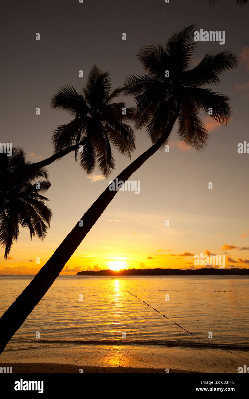 Shangri-la Fijian Resort et Spa, la Côte de Corail, Viti Levu, Fidji Banque D'Images