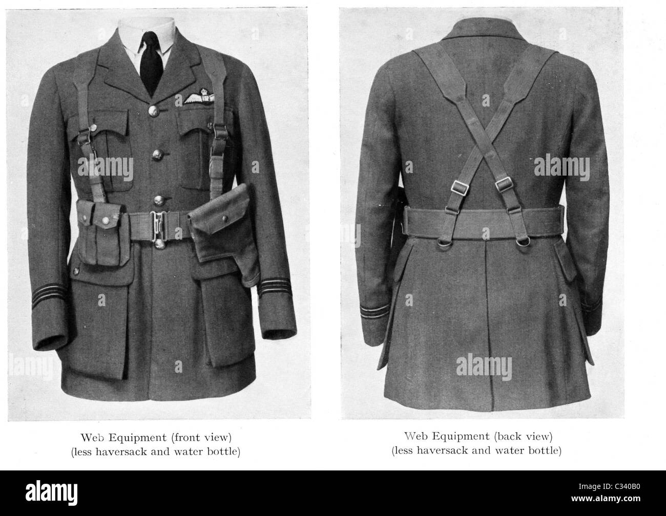 WW11 RAF. équipement web pistolet agents Modèle 1925. Banque D'Images