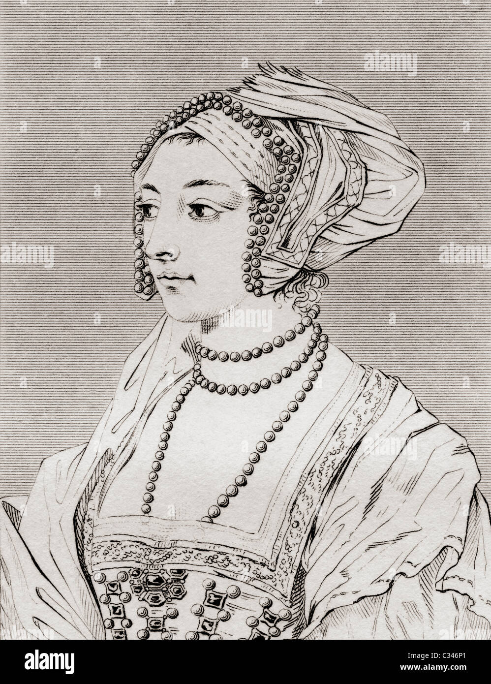 Anne Boleyn, également orthographié Bullen, c.1501/1507 - 1536. Reine d'Angleterre de 1533 à 1536 comme la deuxième femme d'Henry VIII Banque D'Images