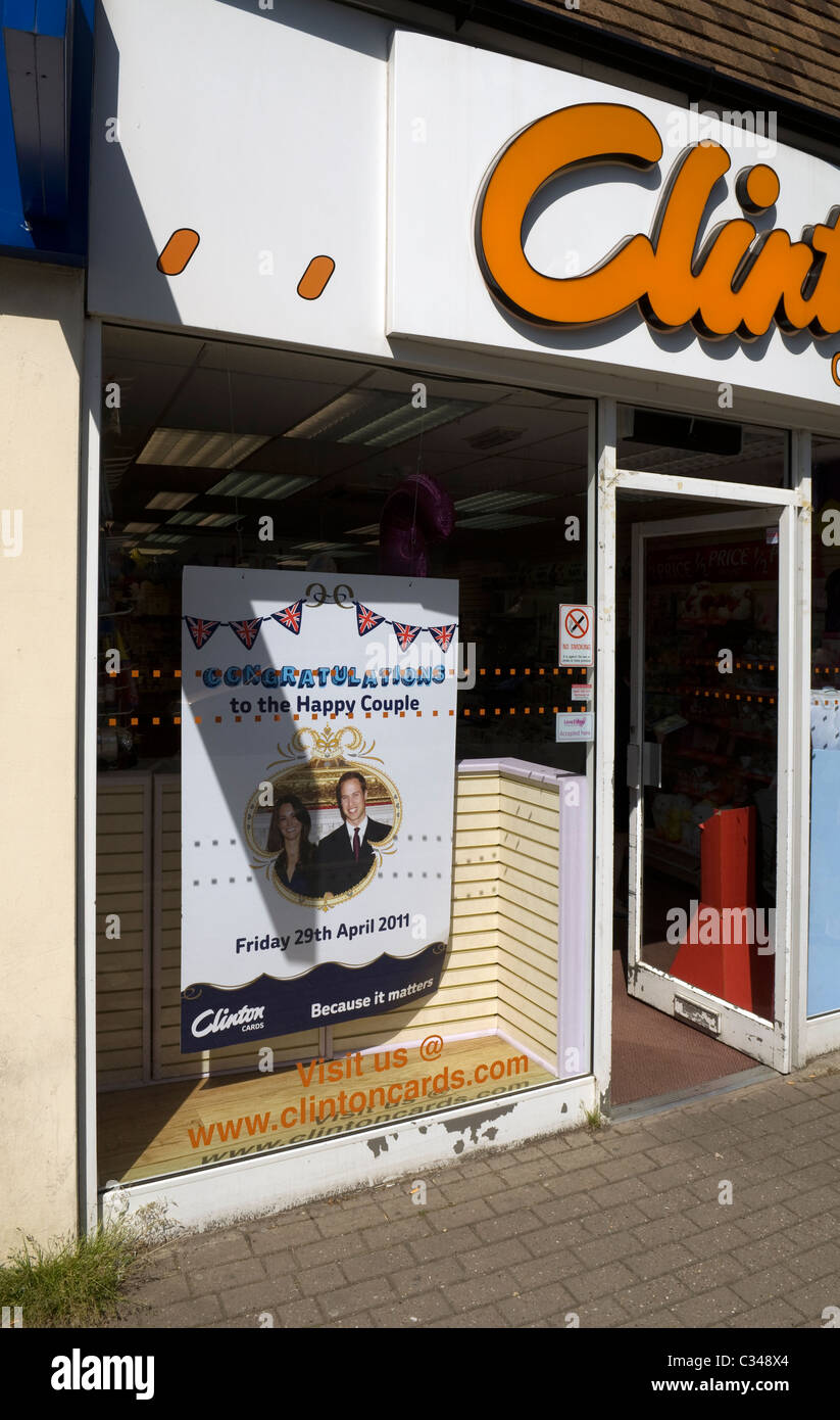 Cartes Clinton vitrine Amersham Buckinghamshire UK Banque D'Images