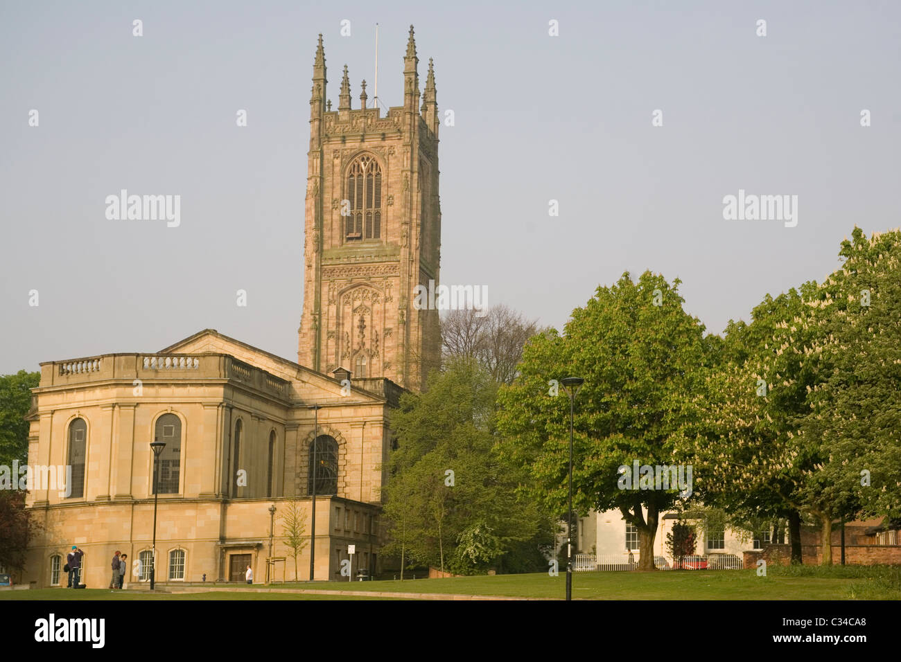 La cathédrale de Derby en Angleterre Banque D'Images