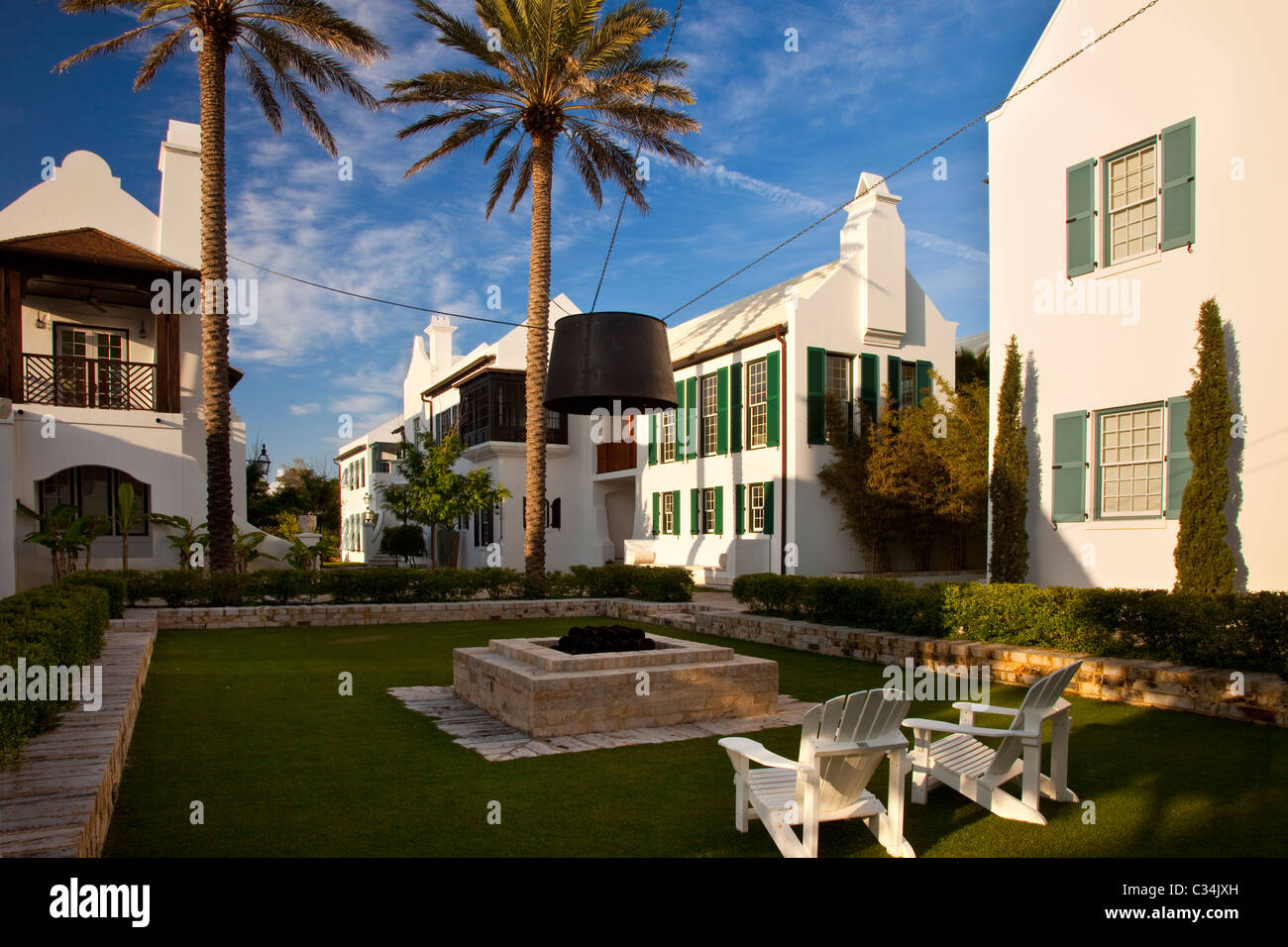 Maisons et condos de luxe à Alys Beach Florida, USA Banque D'Images