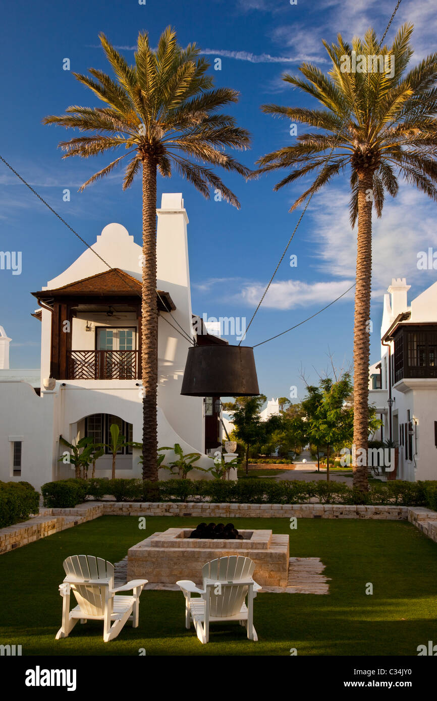 Maisons et condos de luxe à Alys Beach Florida, USA Banque D'Images