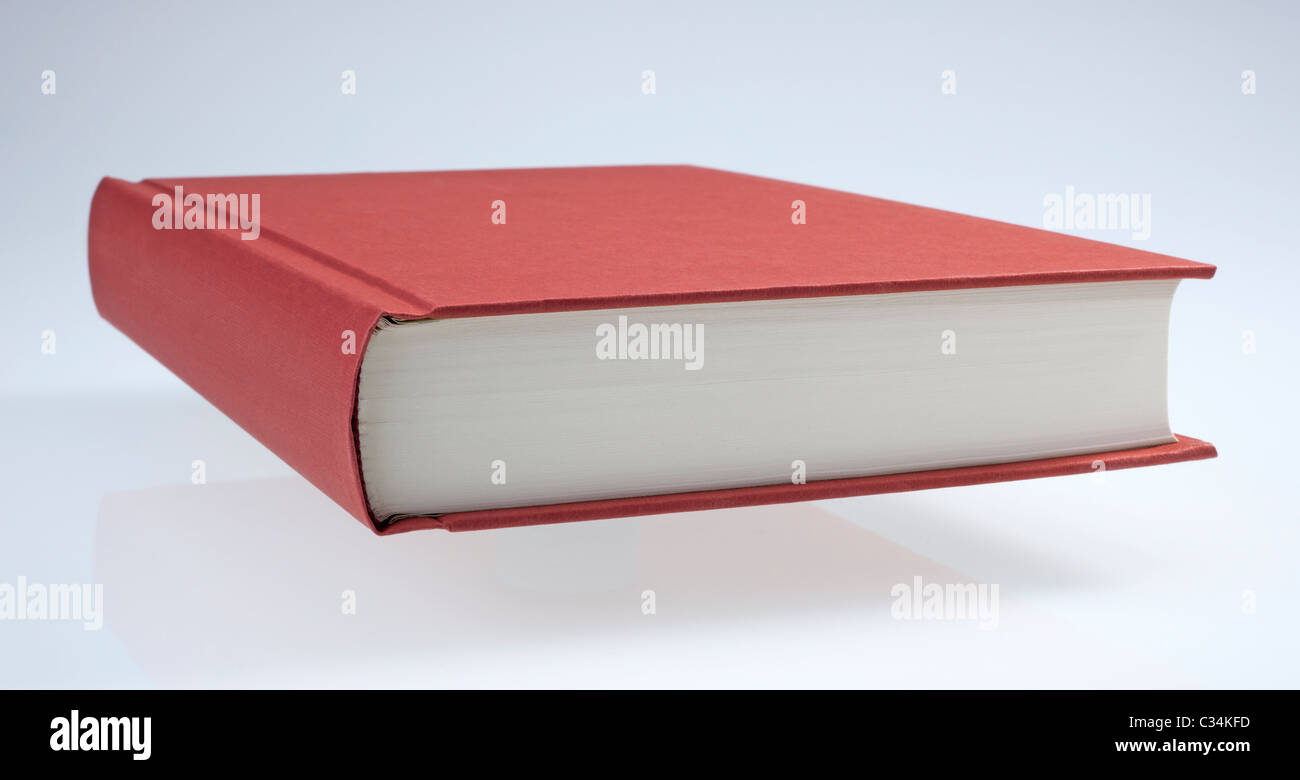 Livre avec couverture rigide rouge clair, pour la mise en page design Banque D'Images