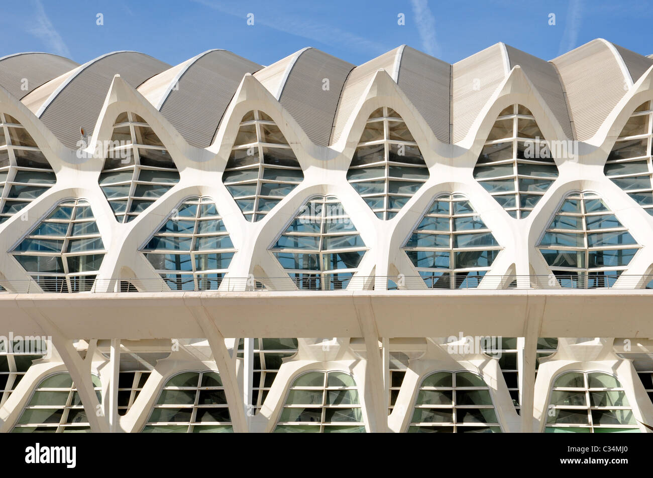 L'architecture moderne de la "Ciudad de las Artes y las Ciencias" à Valence Banque D'Images