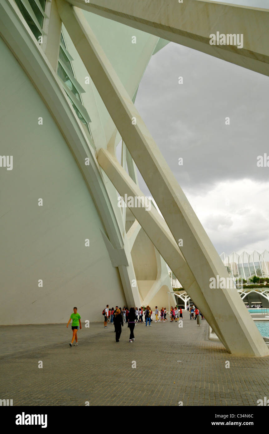 Bâtiment futuriste de la science museun à Valence, Espagne Banque D'Images