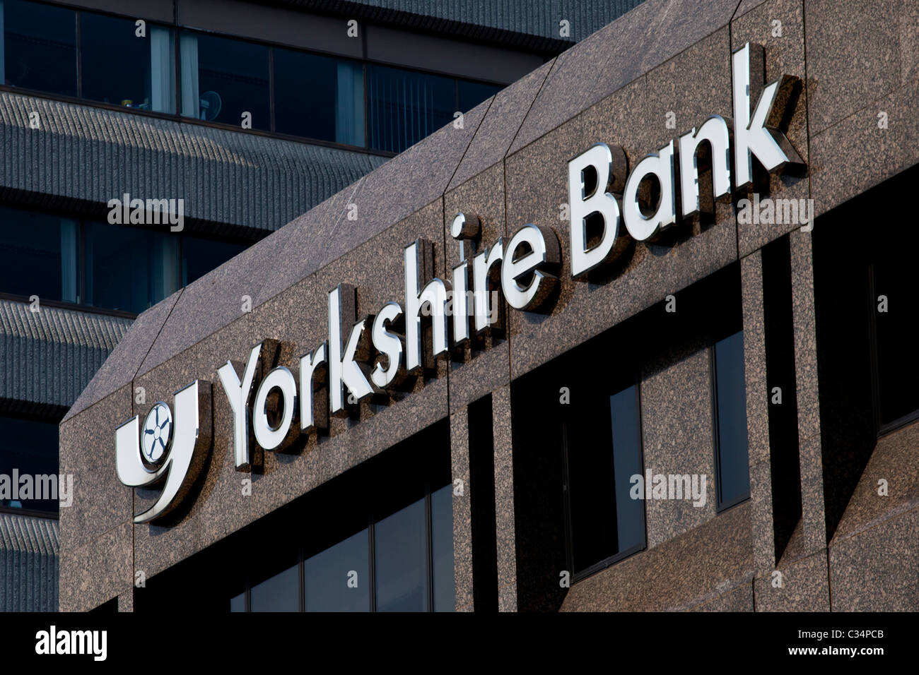 Yorkshire Bank Sign Banque D'Images