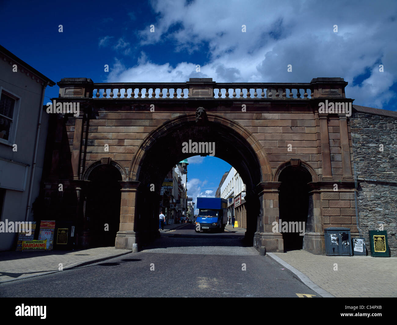 Ferryquay Gate,Derry City,Co Londonderry, Irlande du Nord;relie Carlisle Road & Ferryquay Street Banque D'Images