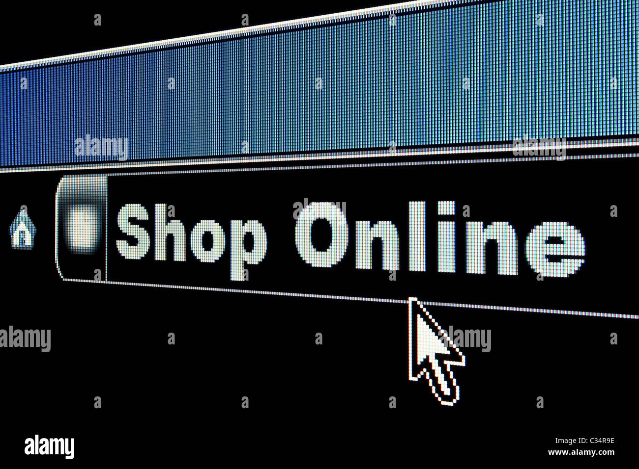 Boutique en ligne concept sur un navigateur internet l'adresse URL Banque D'Images
