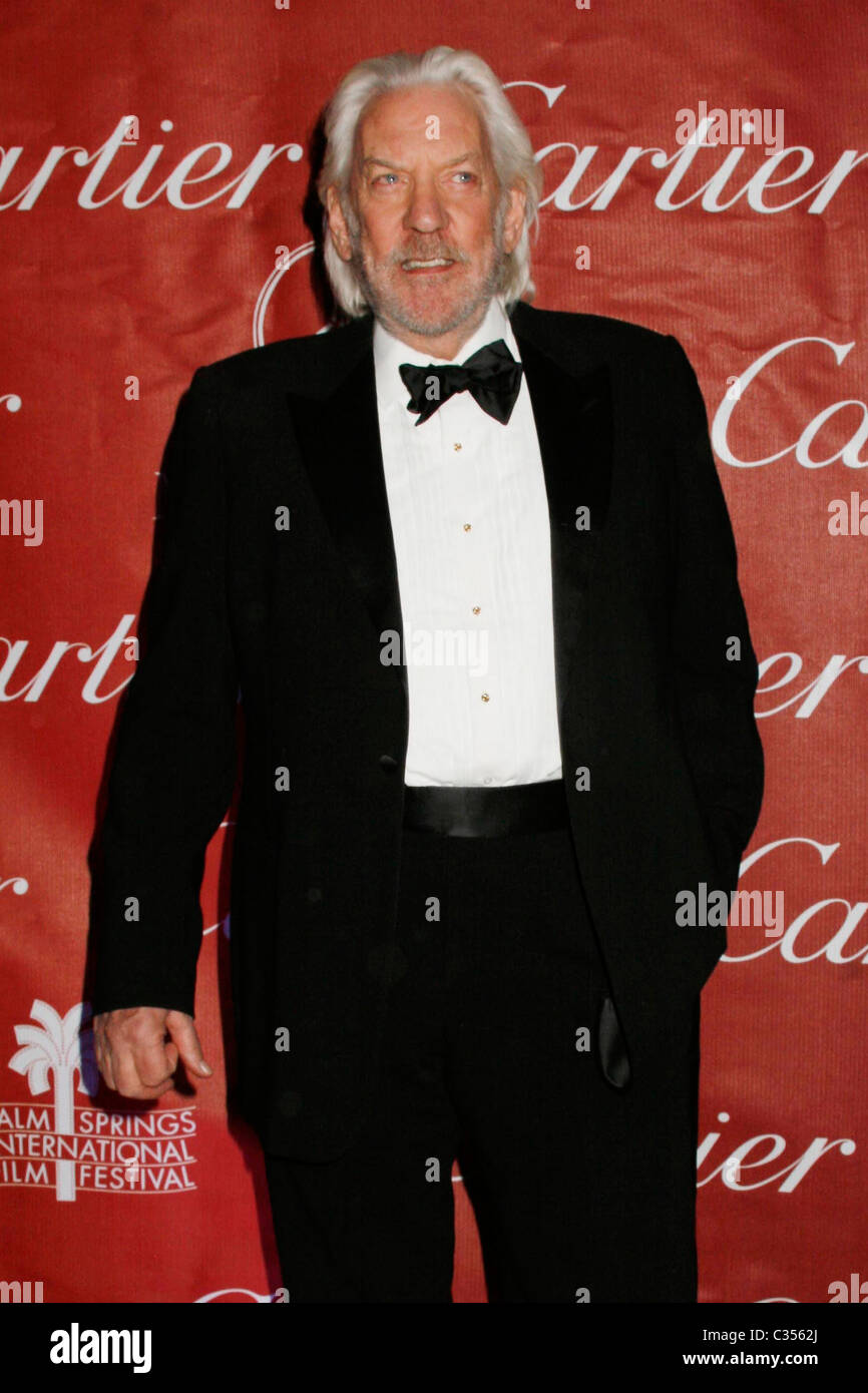 Donald Sutherland assiste au 2009 Palm Springs International Film Festival Awards Gala tenu au Centre des Congrès de Palm Banque D'Images