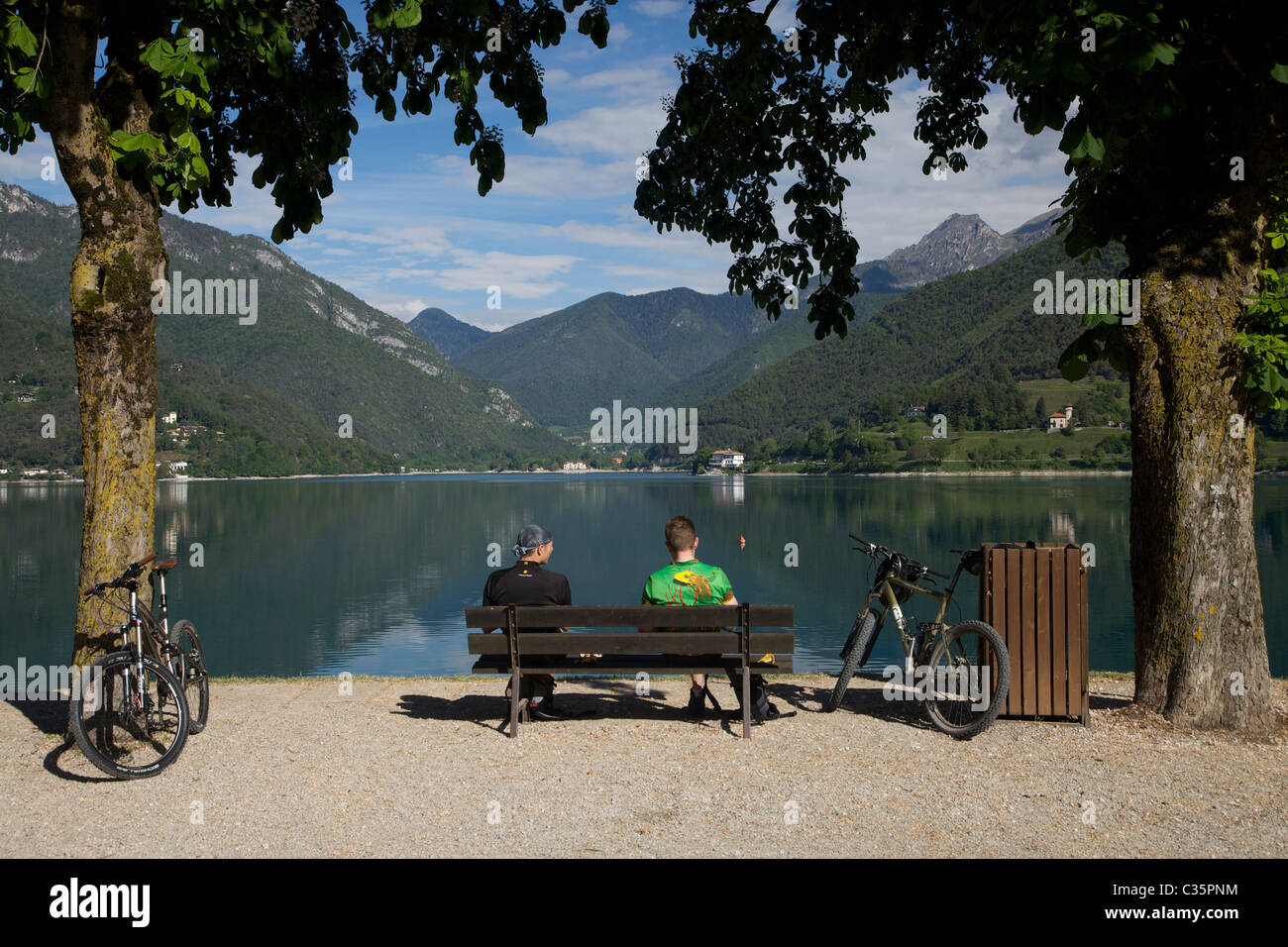 Lac de Ledro, Ledro Valley, Trentin-Haut-Adige, Italie, Europe Banque D'Images