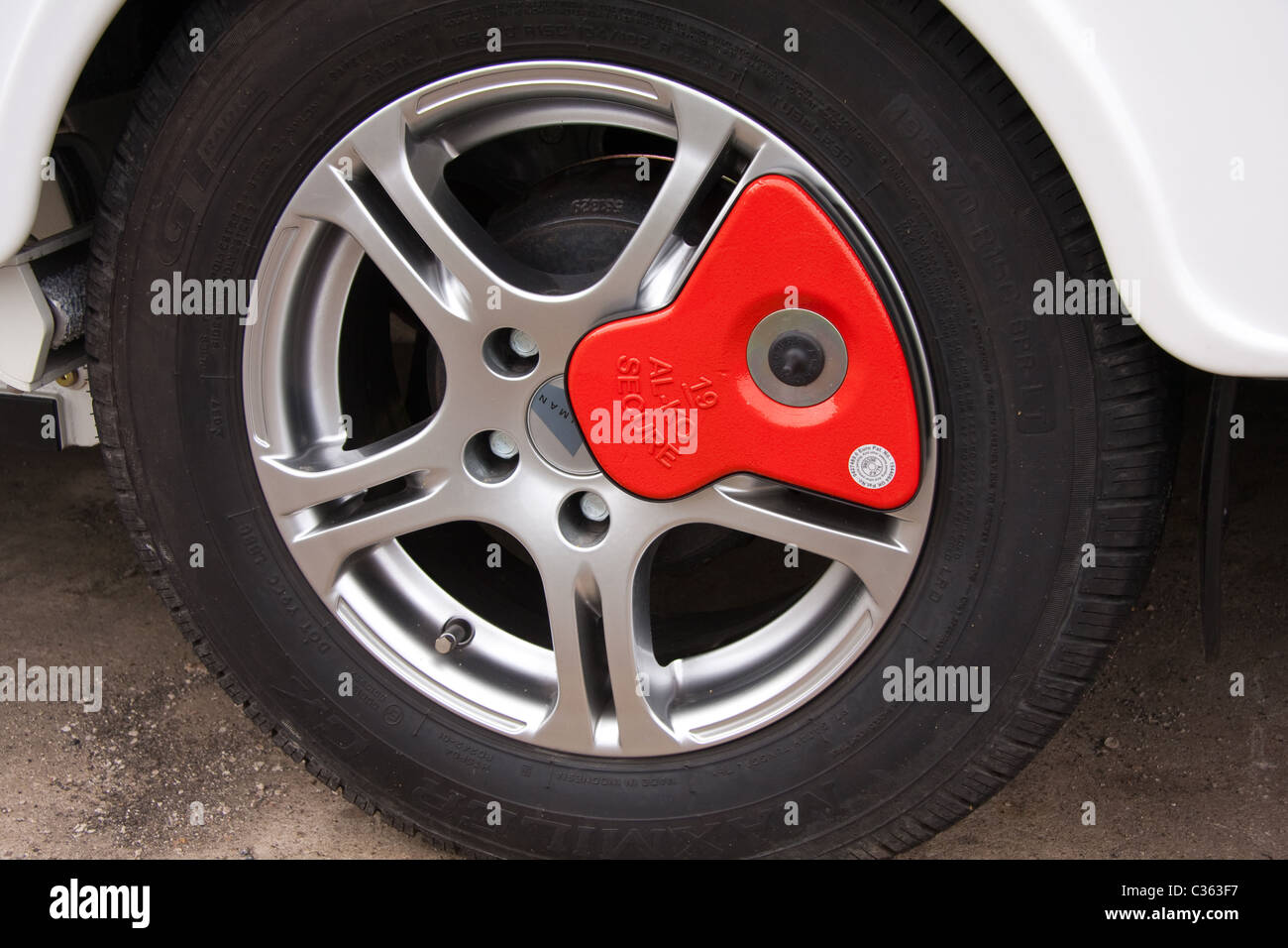 Caravane Coachman équipé d'Al-ko blocage de roue Banque D'Images