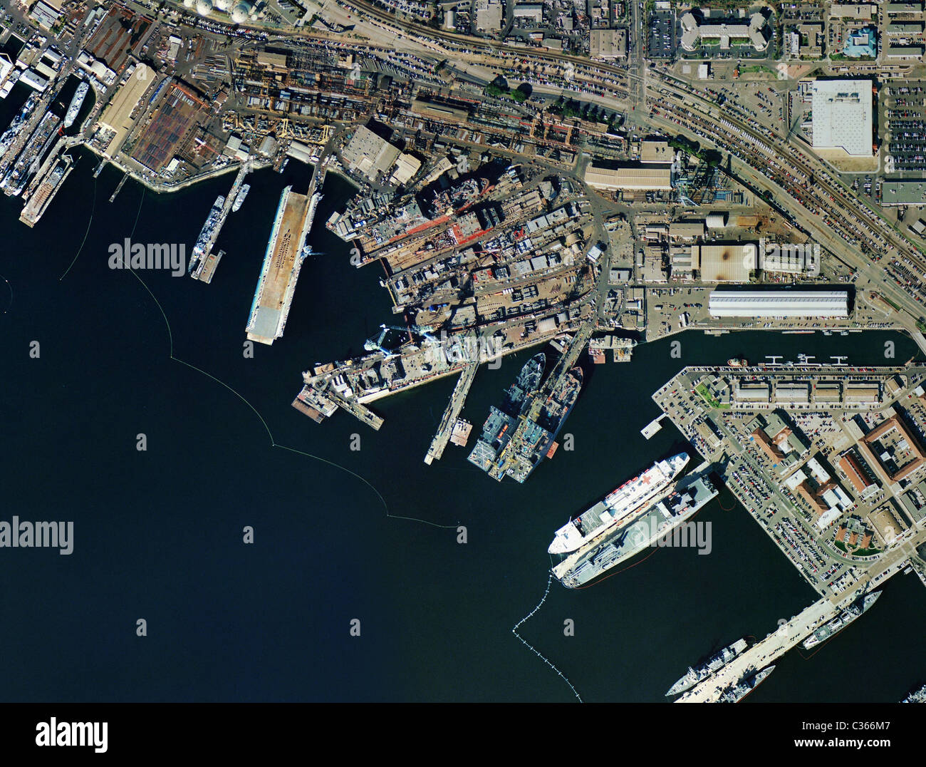 Carte aérienne voir General Dynamics NASSCO Port de San Diego en Californie Banque D'Images