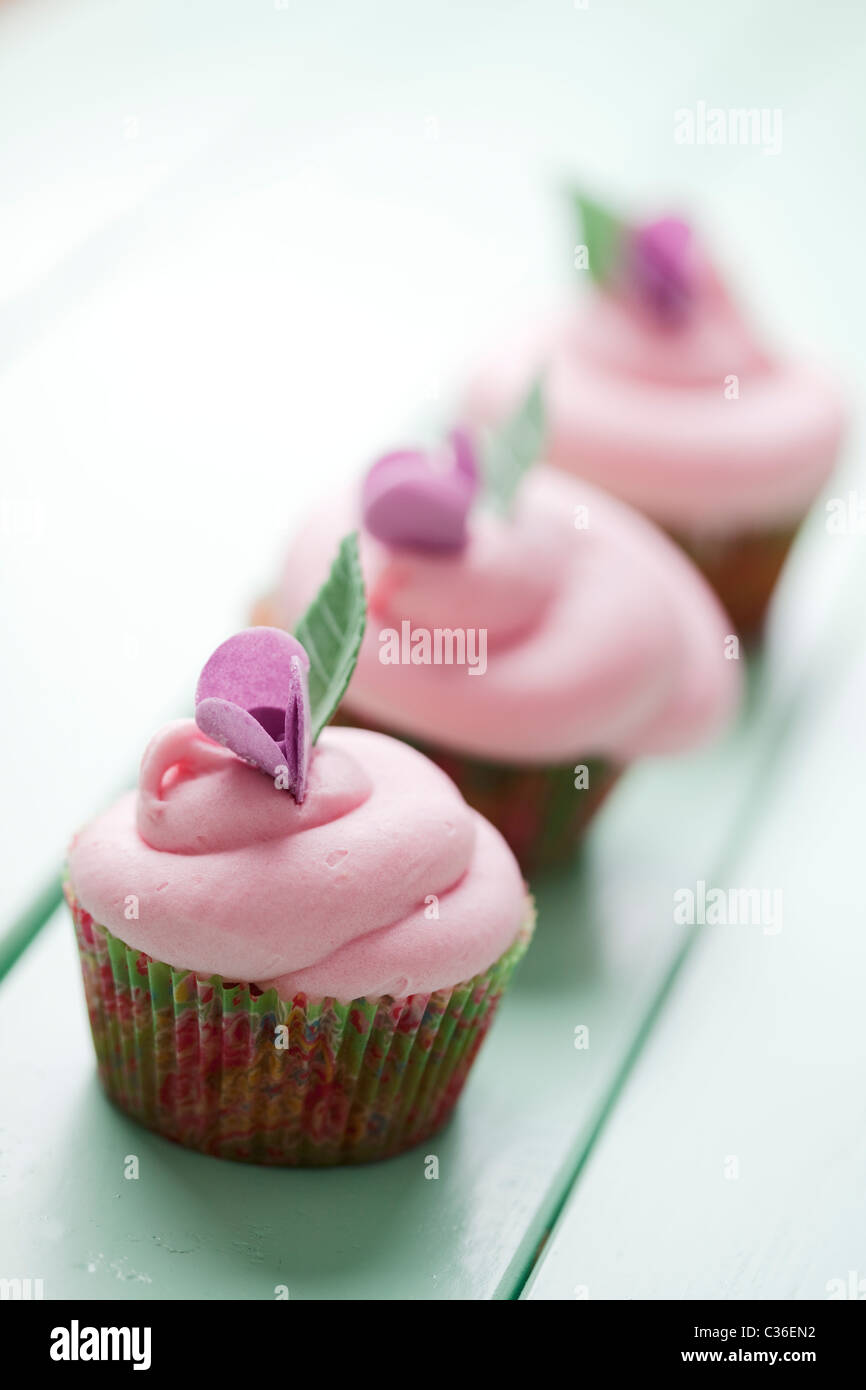 cupcakes pastels Banque D'Images