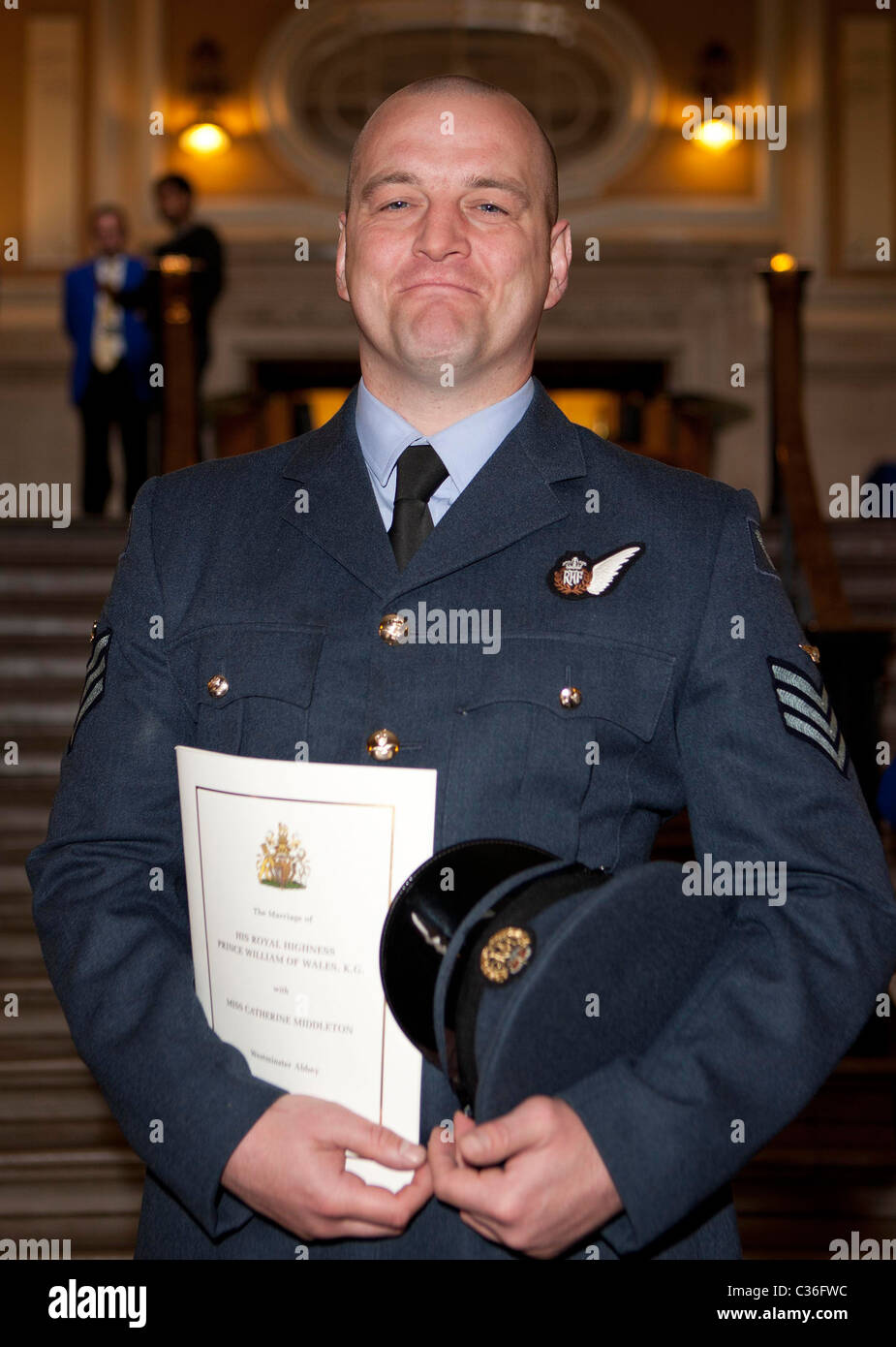 Le mariage du Prince William et Catherine Middleton. 29 avril 2011. Sgt Ed Griffiths de l'Escadron de sauvetage Williams Banque D'Images