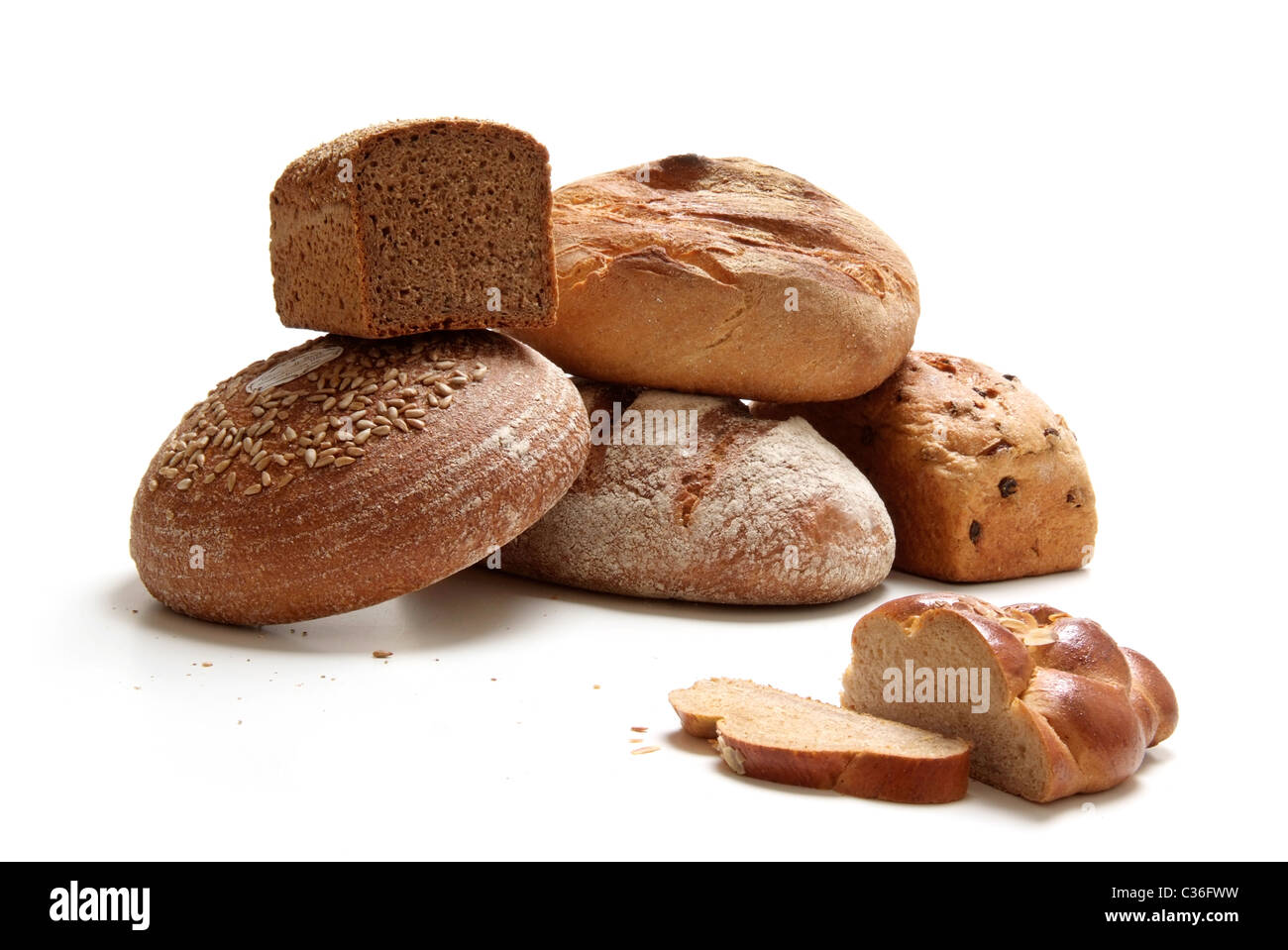 Différents types de pains Banque D'Images