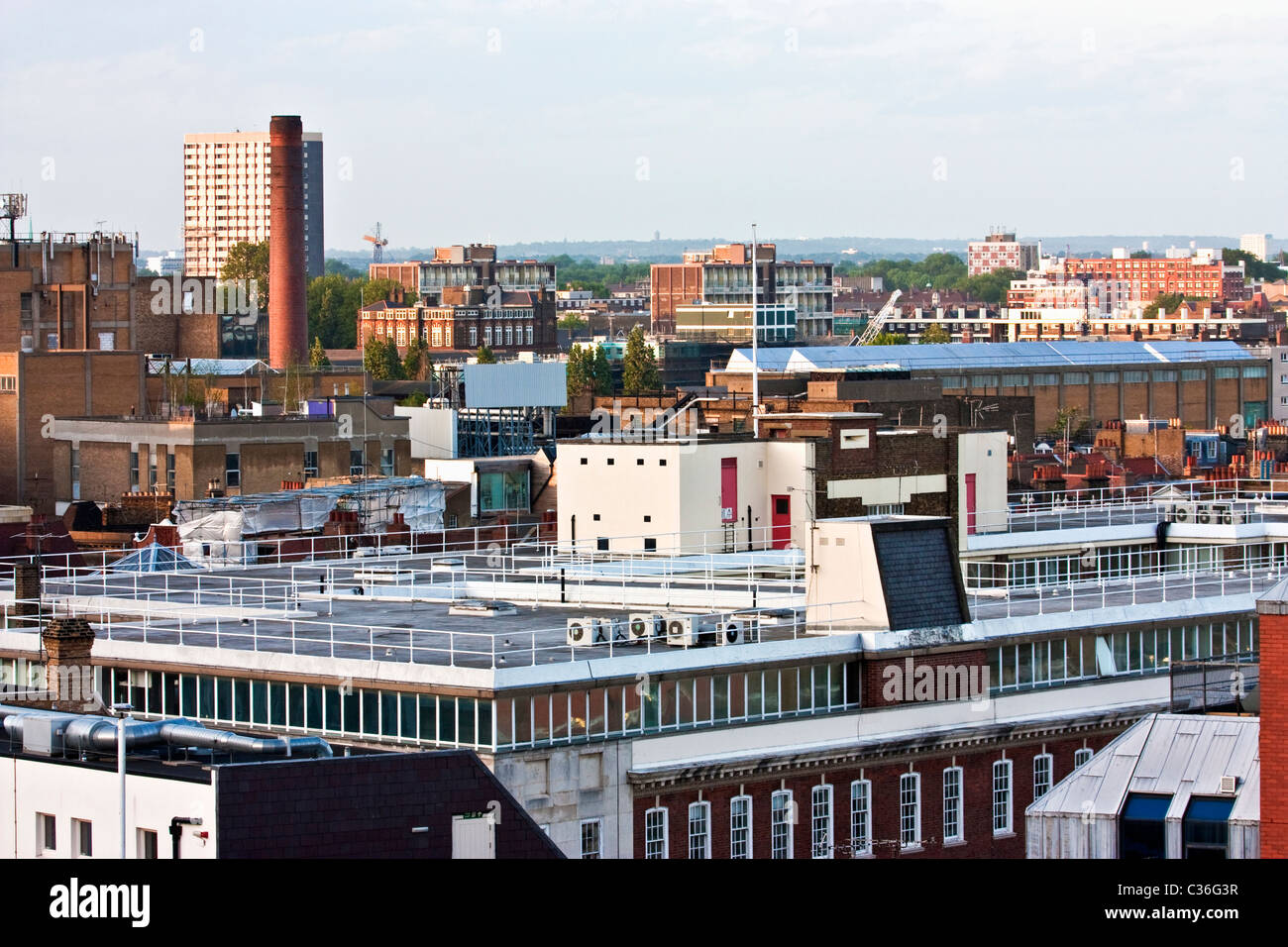L'horizon de l'Est de Londres à l'égard de Bethnal Green Banque D'Images