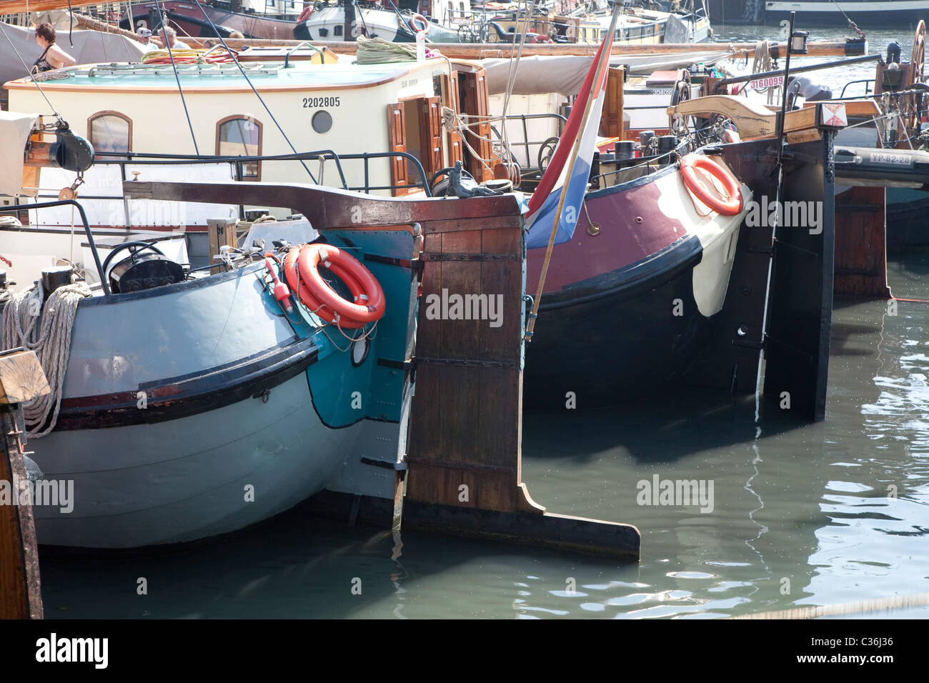 Dutch Barges à Vlieland Banque D'Images