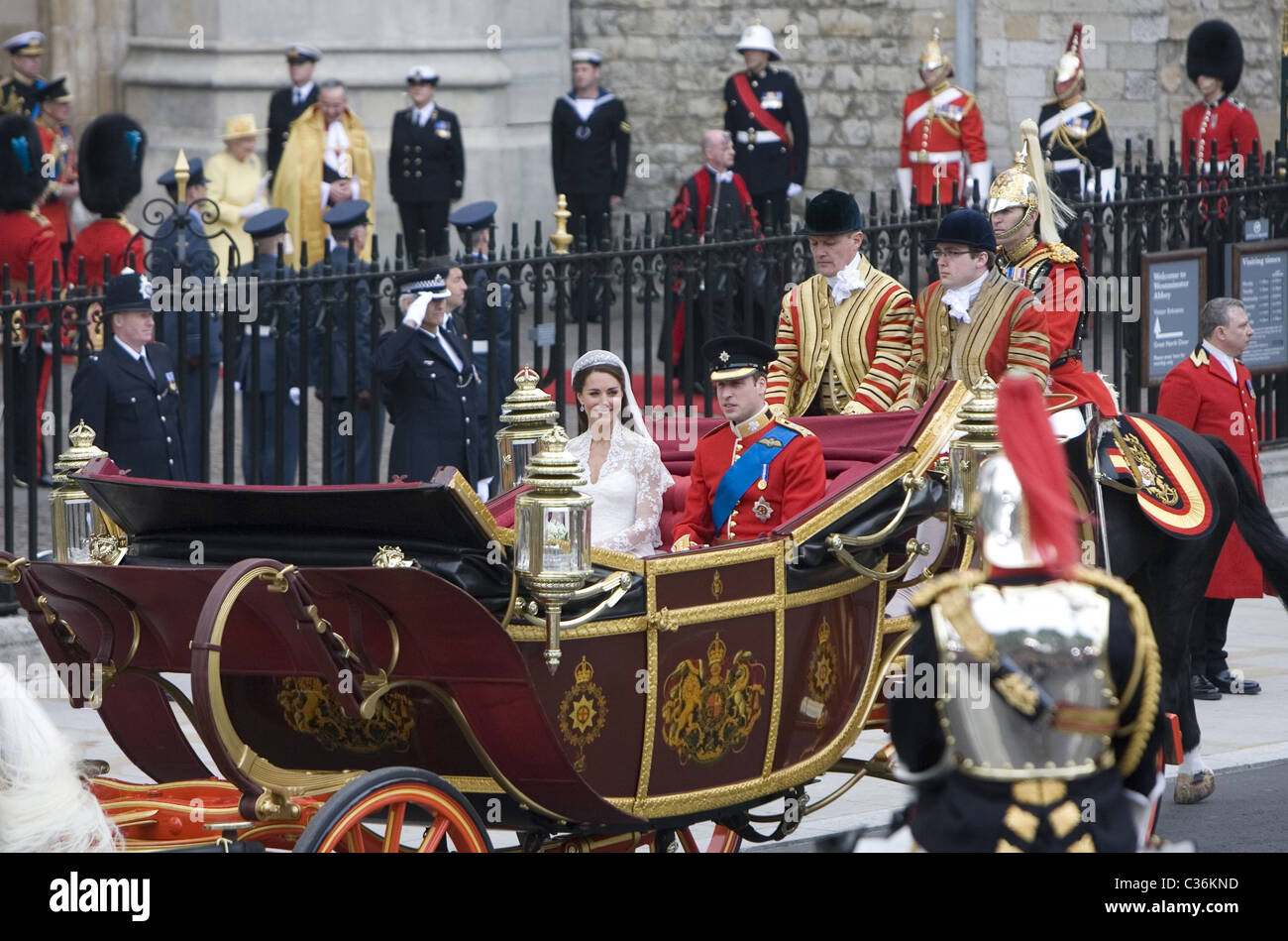 Mariage du Prince William et Catherine Middleton. 29 avril 2011. Le prince William, duc de Cambridge et Catherine, Banque D'Images