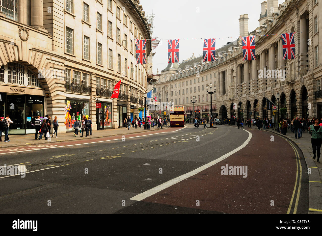 London Regents Street Centre-ville. Banque D'Images