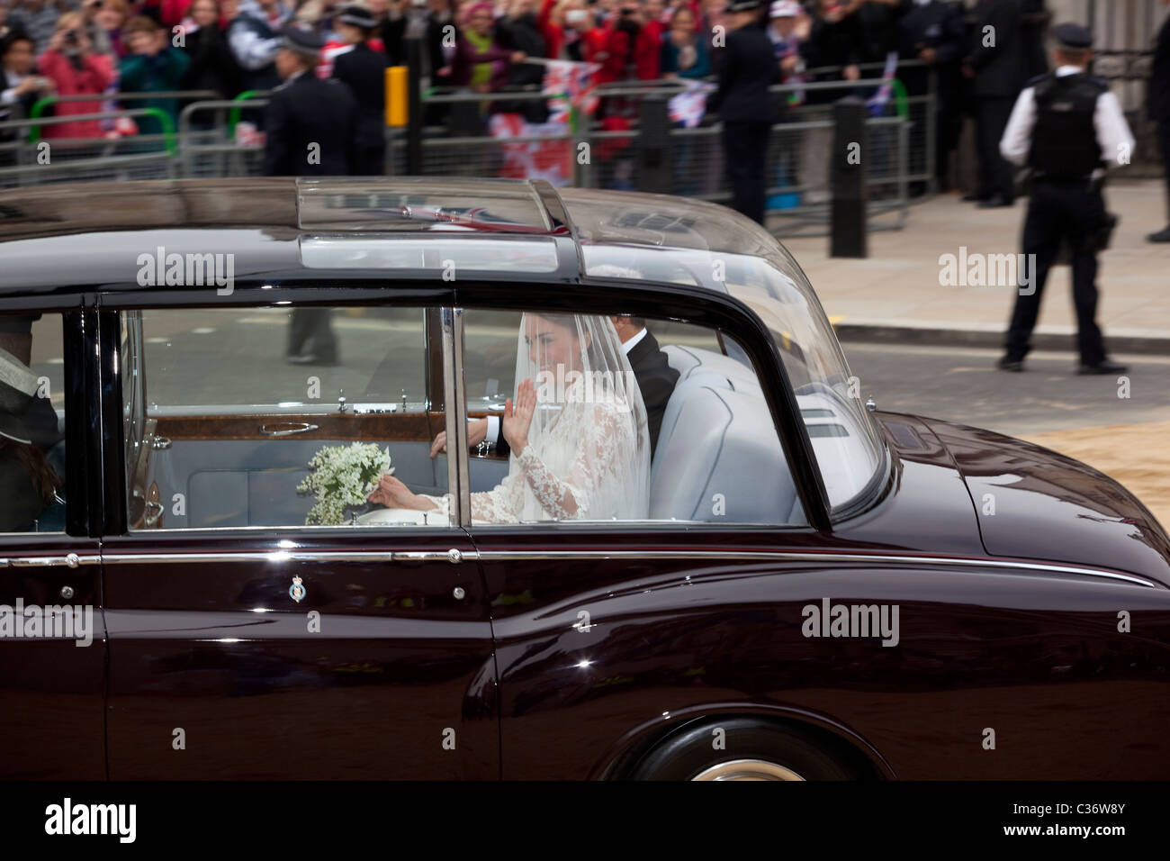 Mariage Royal Rolls Royce Phantom VI, Kate Middleton, Whitehall, Londres, Royaume-Uni. Photo:Jeff Gilbert Banque D'Images