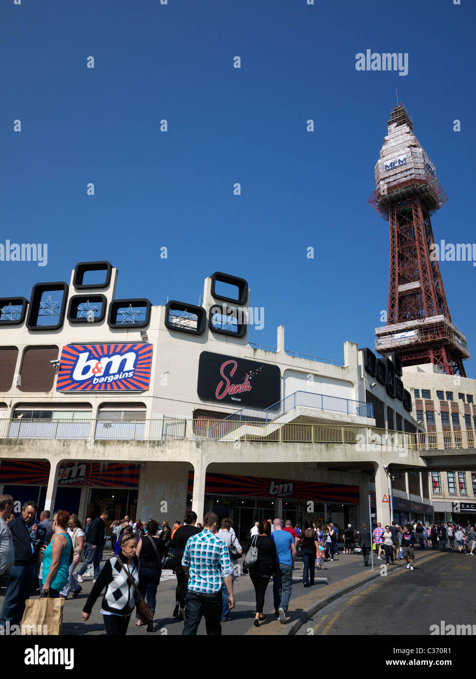 Vue de la tour de la Bank Hay Street Blackpool Lancashire UK Banque D'Images