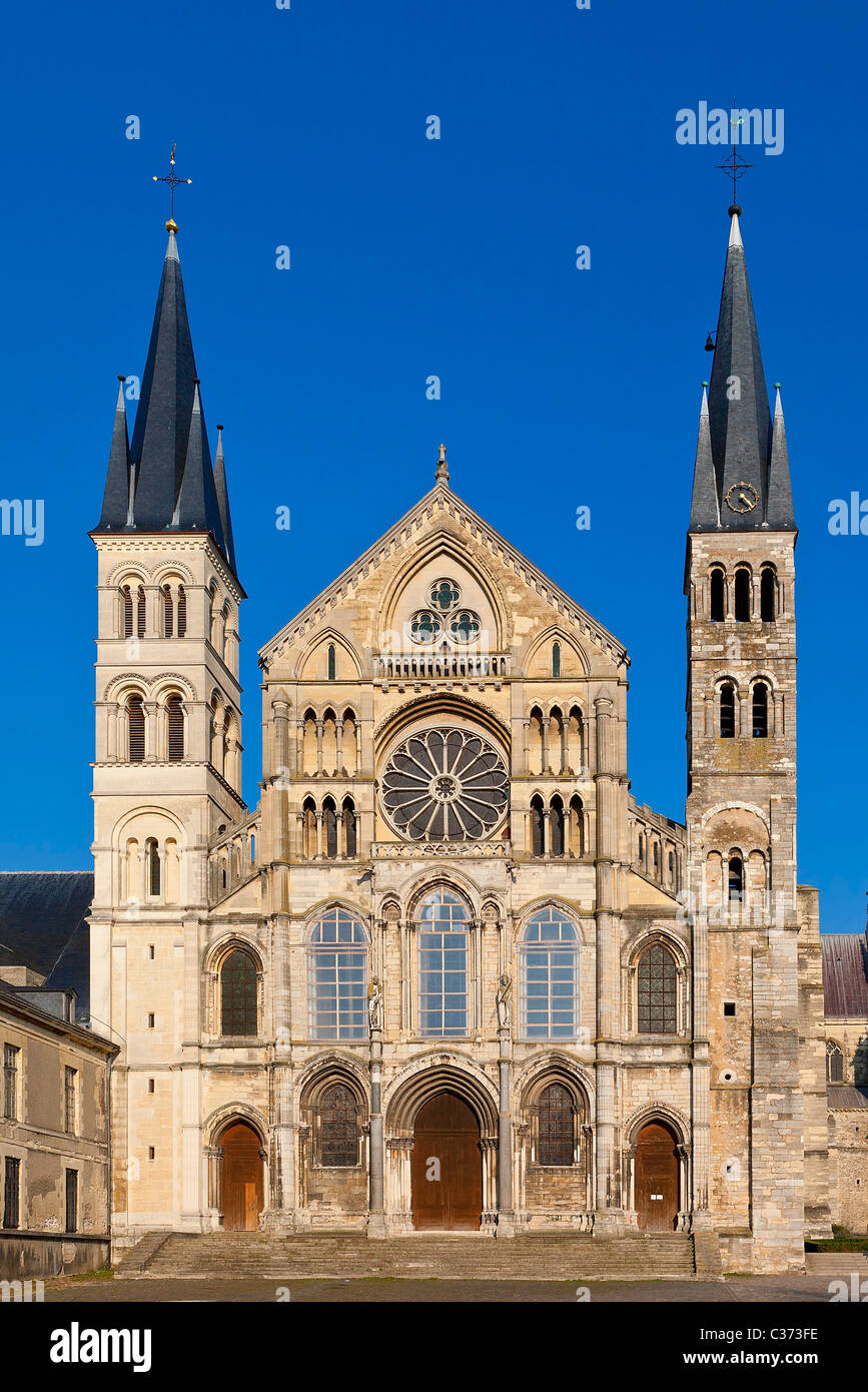 Reims, Saint remi Basilique, classée au Patrimoine Mondial de l'UNESCO Banque D'Images