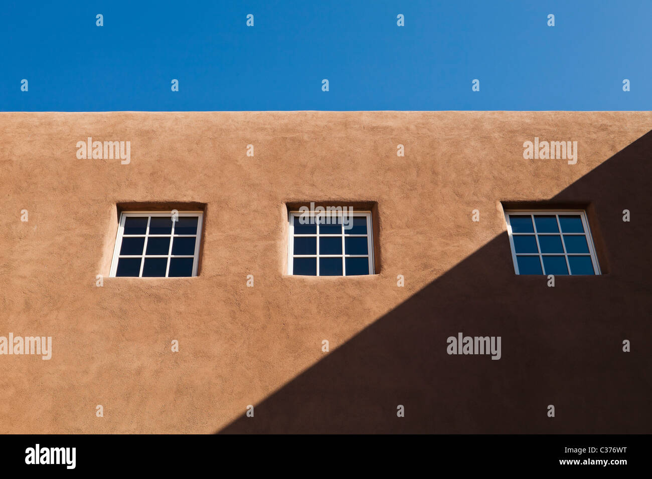 L'architecture d'Adobe, Santa Fe, Nouveau Mexique, USA. Banque D'Images